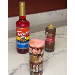 Sea Salt Chocolate Caramel Latte with Strawberry Cold Foam